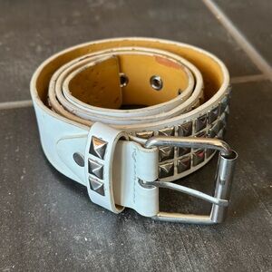 Source Unknown White Studded Belt